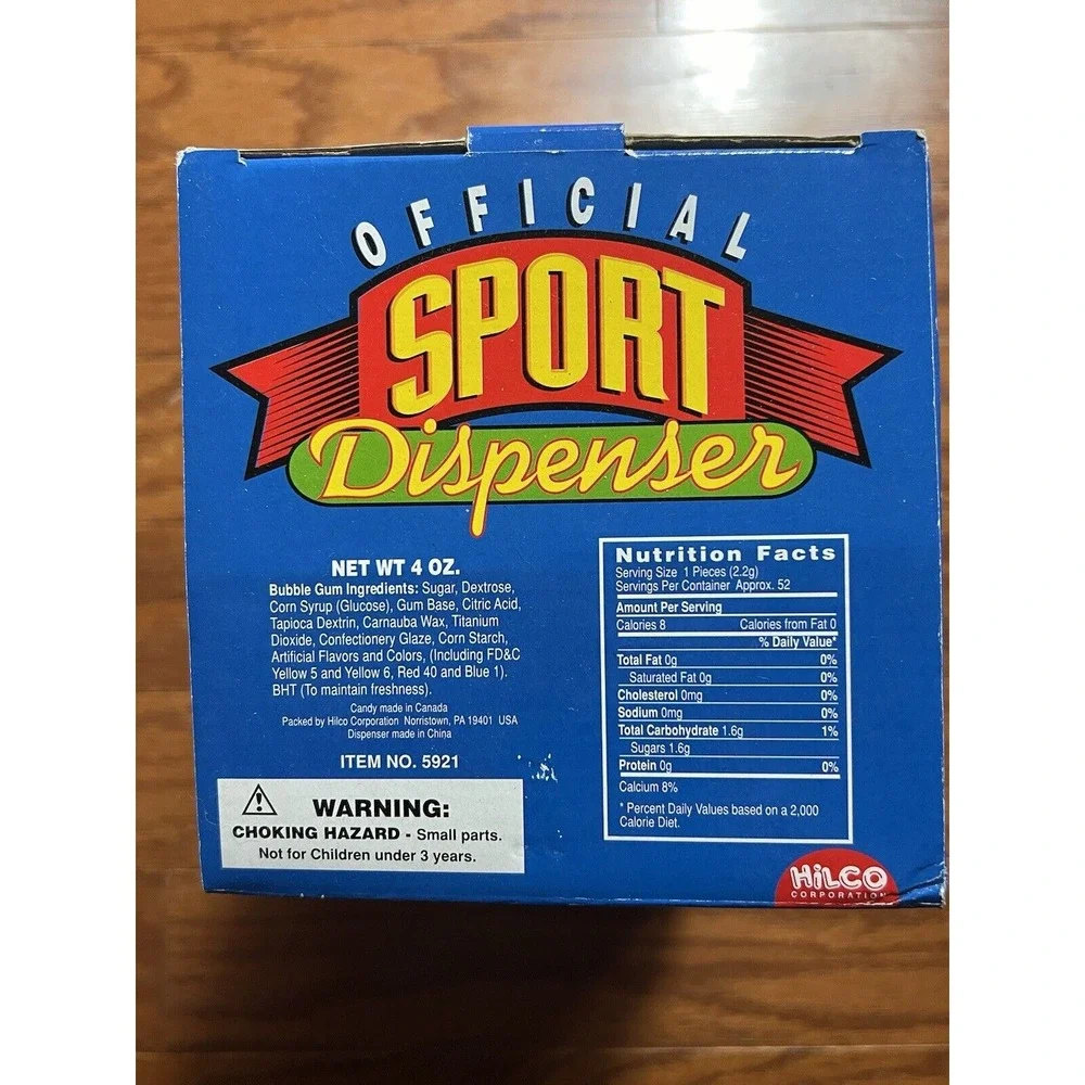 HilCo Official Sport Gumball Dispenser Basketball NIB‎ Includes Gum (Old)